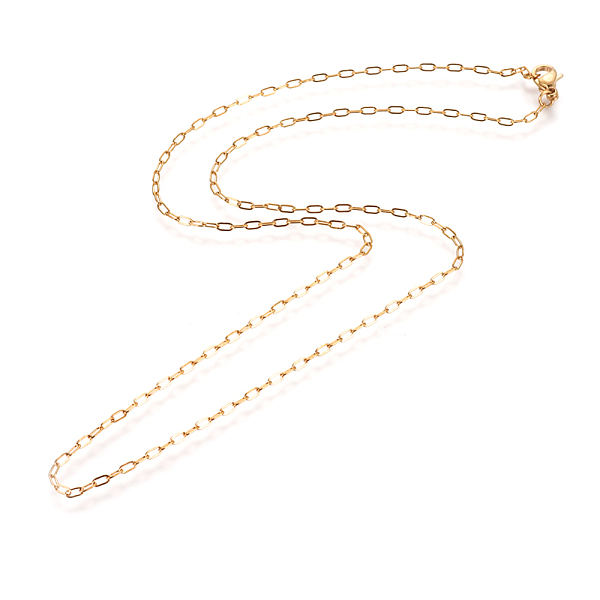 PandaHall 304 Stainless Steel Cable Chains Necklaces, with Lobster Claw Clasps, Golden, 19.69 inch(50cm), 1.8x0.4mm, link: 3.5x1.7x0.4mm 304...
PandaHall 304 Stainless Steel Cable Chains Necklaces, with Lobster Claw Clasps, Golden, 19.69 inch(50cm), 1.8x0.4mm, link: 3.5x1.7x0.4mm 304...