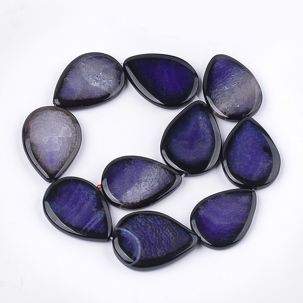 PandaHall Natural Crackle Agate Beads Strands, Dyed, Teardrop, Mauve, 40~41x29~31x5.5~7mm, Hole: 2mm, about 10pcs/strand, 15.5 inch Crackle..., Purple
PandaHall Natural Crackle Agate Beads Strands, Dyed, Teardrop, Mauve, 40~41x29~31x5.5~7mm, Hole: 2mm, about 10pcs/strand, 15.5 inch Crackle..., Purple