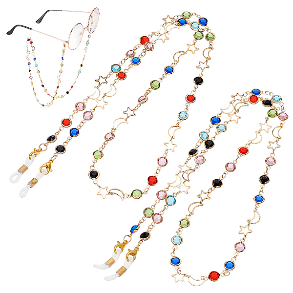 PandaHall PH 2 Colors Eyeglasses Chain Eyeglass Strap Star Moon Lanyard Sunglasses Chain Eyeglasses Holder Straps for Men Women Valentine's..., Multicolor
PandaHall PH 2 Colors Eyeglasses Chain Eyeglass Strap Star Moon Lanyard Sunglasses Chain Eyeglasses Holder Straps for Men Women Valentine's..., Multicolor
