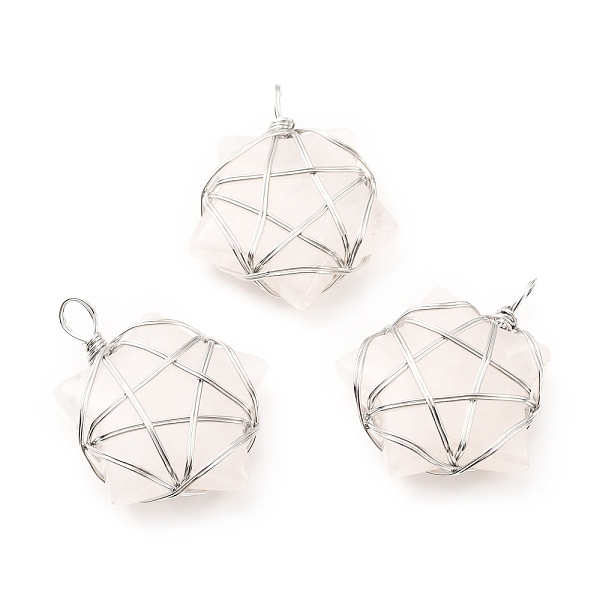 PandaHall Natural Quartz Crystal Pendants, Rock Crystal Pendants, with Platinum Tone Copper Wire Wrapped, Cadmium Free & Lead Free, Star...
PandaHall Natural Quartz Crystal Pendants, Rock Crystal Pendants, with Platinum Tone Copper Wire Wrapped, Cadmium Free & Lead Free, Star...