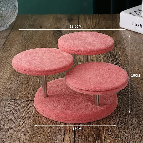 PandaHall Three-Tier Velvet Jewelry Display Risers, Round Tiered Jewelry Organizer Stands with 201 Stainless Steel Holder, for Bracelets...
PandaHall Three-Tier Velvet Jewelry Display Risers, Round Tiered Jewelry Organizer Stands with 201 Stainless Steel Holder, for Bracelets...