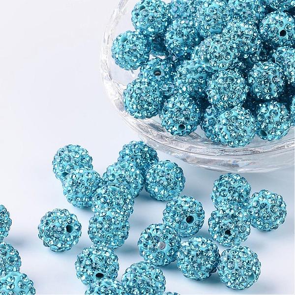 PandaHall Pave Disco Ball Beads, Polymer Clay Rhinestone Beads, Grade A, Round, Aquamarine, PP14(2~2.1mm), 10mm, Hole: 1.0~1.2mm Polymer..., Cyan
PandaHall Pave Disco Ball Beads, Polymer Clay Rhinestone Beads, Grade A, Round, Aquamarine, PP14(2~2.1mm), 10mm, Hole: 1.0~1.2mm Polymer..., Cyan
