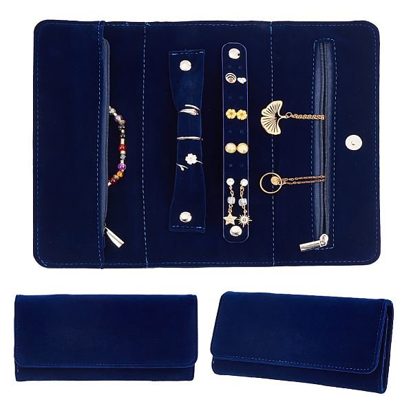PandaHall Rectangle Velvet Jewelry Storage Pouches, Jewelry Organizer Zipper Bags, Purse with Snap Button, Midnight Blue, Fold: 10x22x2.8cm...
PandaHall Rectangle Velvet Jewelry Storage Pouches, Jewelry Organizer Zipper Bags, Purse with Snap Button, Midnight Blue, Fold: 10x22x2.8cm...