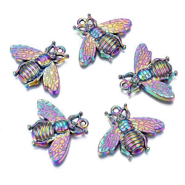 PandaHall Rainbow Color Alloy Pendants, Cadmium Free & Nickel Free & Lead Free, Bee, 25x30x5mm, Hole: 1.8mm Alloy Bees
PandaHall Rainbow Color Alloy Pendants, Cadmium Free & Nickel Free & Lead Free, Bee, 25x30x5mm, Hole: 1.8mm Alloy Bees