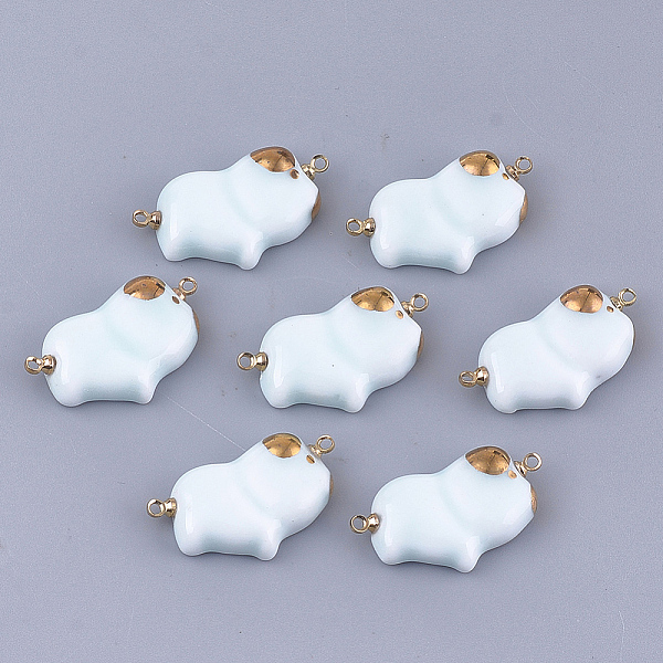 PandaHall Handmade Porcelain Links connectors, Bright Glazed Porcelain, with Brass Findings, Piggy Findings, Golden, Azure, 28~30x19x7mm..., Blue
PandaHall Handmade Porcelain Links connectors, Bright Glazed Porcelain, with Brass Findings, Piggy Findings, Golden, Azure, 28~30x19x7mm..., Blue
