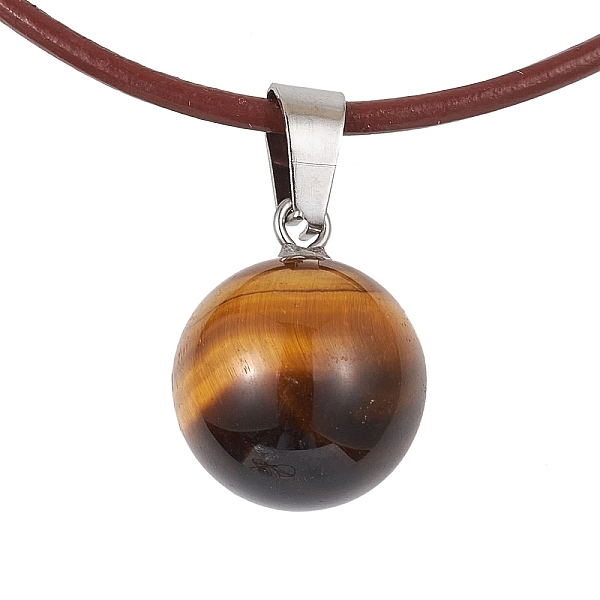 PandaHall Natural Tiger Eye Round Pendant Necklaces, with Cowhide Ropes, 20.47 inch(52cm) Tiger Eye Round
PandaHall Natural Tiger Eye Round Pendant Necklaces, with Cowhide Ropes, 20.47 inch(52cm) Tiger Eye Round