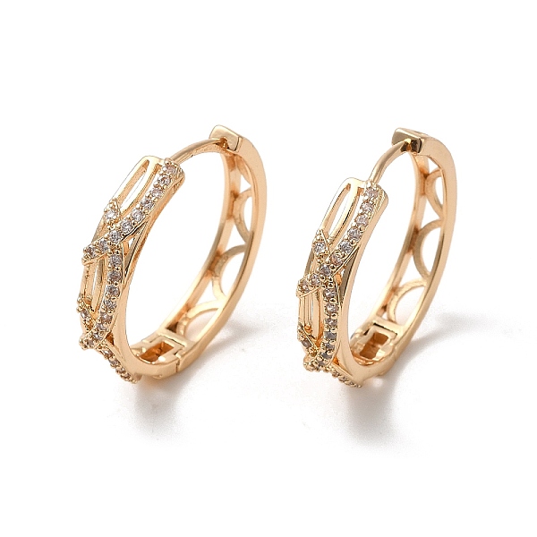PandaHall Brass Micro Pave Cubic Zirconia Hoop Earrings, Hollow Half Round, Light Gold, 24.5x26x5mm Brass Half Round Clear
PandaHall Brass Micro Pave Cubic Zirconia Hoop Earrings, Hollow Half Round, Light Gold, 24.5x26x5mm Brass Half Round Clear