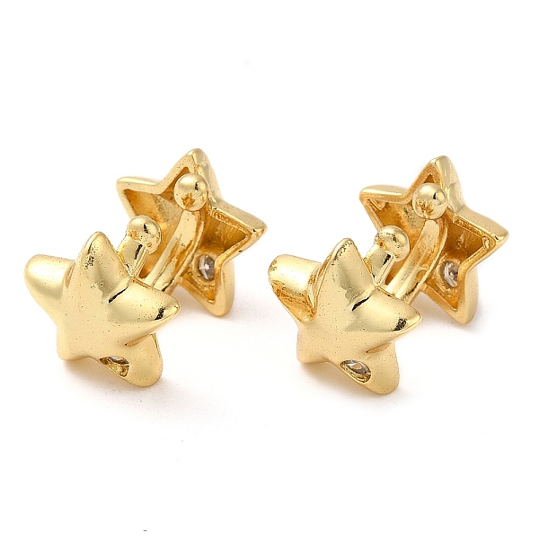 PandaHall Rack Plating Brass Micro Pave Cubic Zirconia Star Cuff Earrings, Non Piercing Earrings, Cadmium Free & Lead Free, Real 18K Gold..., Clear
PandaHall Rack Plating Brass Micro Pave Cubic Zirconia Star Cuff Earrings, Non Piercing Earrings, Cadmium Free & Lead Free, Real 18K Gold..., Clear
