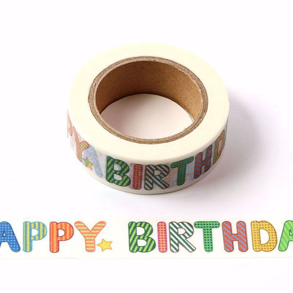 PandaHall Birthday Theme Decorative Paper Tapes, Adhesive Tapes, for DIY Scrapbooking Supplie Gift Decoration, Happy Birthday, Colorful, 5mm...
PandaHall Birthday Theme Decorative Paper Tapes, Adhesive Tapes, for DIY Scrapbooking Supplie Gift Decoration, Happy Birthday, Colorful, 5mm...