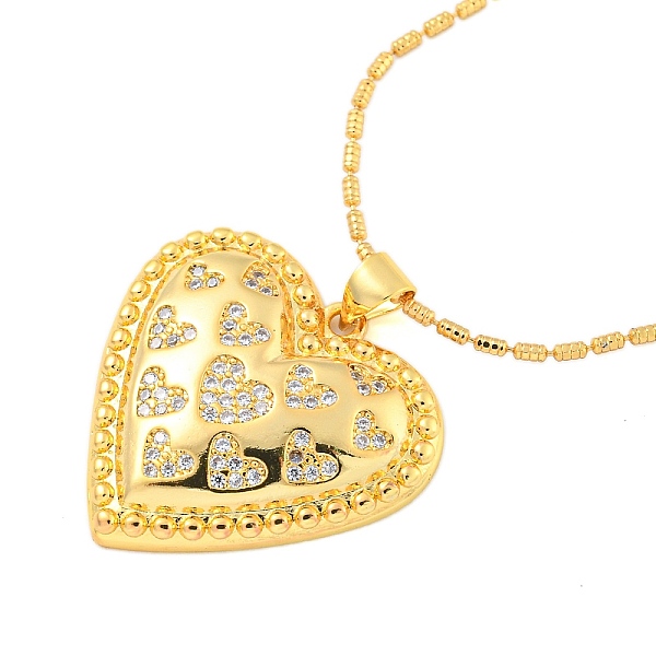 PandaHall Brass Micro Pave Clear Cubic Zirconia Pendant Necklaces, Heart, Real 18K Gold Plated, 17.13 inch(435mm), Heart: 25x25.5mm Cubic...
PandaHall Brass Micro Pave Clear Cubic Zirconia Pendant Necklaces, Heart, Real 18K Gold Plated, 17.13 inch(435mm), Heart: 25x25.5mm Cubic...