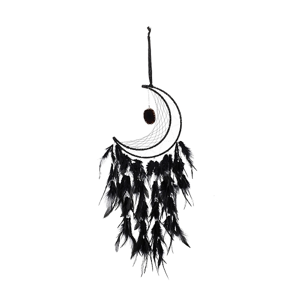 PandaHall Moon Woven Net/Web with Feather Pendant Decoration, Druzy Agate Charm Hanging Wall Decoration, for Home Bedroom Car Ornaments..., Black
PandaHall Moon Woven Net/Web with Feather Pendant Decoration, Druzy Agate Charm Hanging Wall Decoration, for Home Bedroom Car Ornaments..., Black