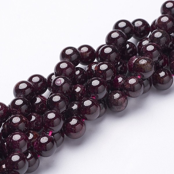 PandaHall Gemstone Beads Strands, Red Garnet, Grade B, Round, Dark Red, about 9mm in diameter, hole: 0.8mm, about 46 pcs/strand, 16 inch...
PandaHall Gemstone Beads Strands, Red Garnet, Grade B, Round, Dark Red, about 9mm in diameter, hole: 0.8mm, about 46 pcs/strand, 16 inch...