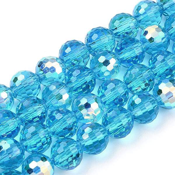 PandaHall Transparent Electroplate Glass Bead Strands, AB Color Plated, Faceted(96 Facets), Round, Deep Sky Blue, 8mm, Hole: 1.4mm, about...
PandaHall Transparent Electroplate Glass Bead Strands, AB Color Plated, Faceted(96 Facets), Round, Deep Sky Blue, 8mm, Hole: 1.4mm, about...
