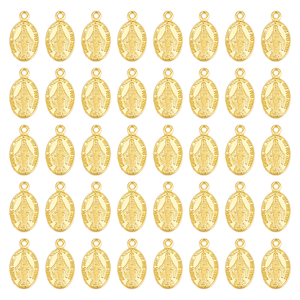 PandaHall Unicraftale 100Pcs Tibetan Style Alloy Pendants, Oval with Virgin Mary, Golden, 17.5x10x1mm, Hole: 1.5mm Alloy Oval
PandaHall Unicraftale 100Pcs Tibetan Style Alloy Pendants, Oval with Virgin Mary, Golden, 17.5x10x1mm, Hole: 1.5mm Alloy Oval