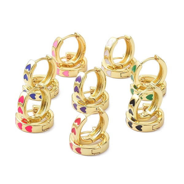 PandaHall Brass Enamel Hoop Earrings, Real 18K Gold Plated, Ring with Heart, Cadmium Free & Lead Free, Mixed Color, 12.5x13.5x3.5mm, Pin..., Multicolor
PandaHall Brass Enamel Hoop Earrings, Real 18K Gold Plated, Ring with Heart, Cadmium Free & Lead Free, Mixed Color, 12.5x13.5x3.5mm, Pin..., Multicolor