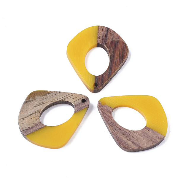 PandaHall Resin & Walnut Wood Pendants, Two Tone, teardrop, Gold, 32.5x27.5x2.5~4mm, Hole: 1.5mm Resin+Wood Teardrop Gold
PandaHall Resin & Walnut Wood Pendants, Two Tone, teardrop, Gold, 32.5x27.5x2.5~4mm, Hole: 1.5mm Resin+Wood Teardrop Gold