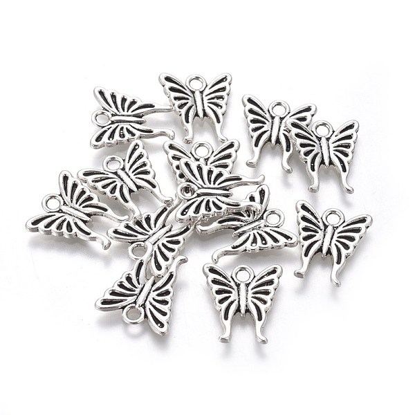 PandaHall Tibetan Style Alloy Butterfly Charms, Cadmium Free & Lead Free, Antique Silver, 16x14x2mm, Hole: 2mm, about 1086pcs/1000g Alloy...
PandaHall Tibetan Style Alloy Butterfly Charms, Cadmium Free & Lead Free, Antique Silver, 16x14x2mm, Hole: 2mm, about 1086pcs/1000g Alloy...