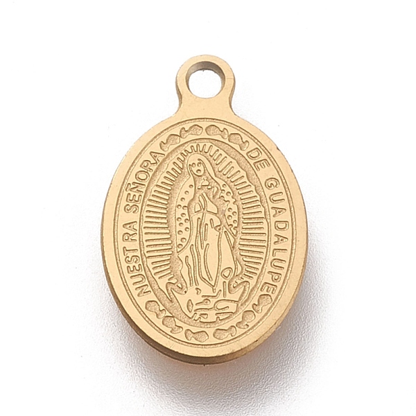 PandaHall Ion Plating(IP) 304 Stainless Steel Charms, Laser Cut, Oval, Miraculous Medal, Golden, 14.5x9x0.5mm, Hole: 1.2mm 304 Stainless...
PandaHall Ion Plating(IP) 304 Stainless Steel Charms, Laser Cut, Oval, Miraculous Medal, Golden, 14.5x9x0.5mm, Hole: 1.2mm 304 Stainless...