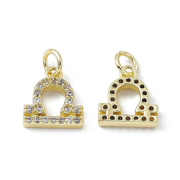 PandaHall Real 18K Gold Plated Brass Micro Pave Clear Cubic Zirconia Charms, with Jump Ring, Constellation Charm, Libra, 11x10x2.5mm, Hole...
PandaHall Real 18K Gold Plated Brass Micro Pave Clear Cubic Zirconia Charms, with Jump Ring, Constellation Charm, Libra, 11x10x2.5mm, Hole...