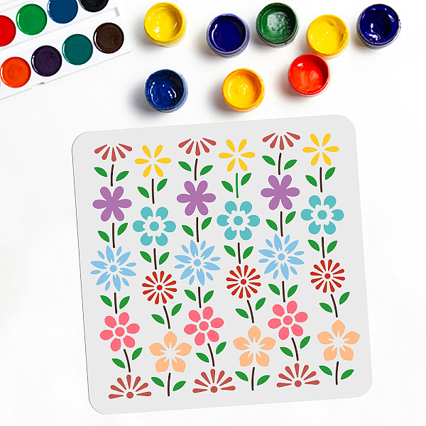 PandaHall PET Hollow Out Drawing Painting Stencils, for DIY Scrapbook, Photo Album, Flower Pattern, 300x300mm Plastic Flower
PandaHall PET Hollow Out Drawing Painting Stencils, for DIY Scrapbook, Photo Album, Flower Pattern, 300x300mm Plastic Flower