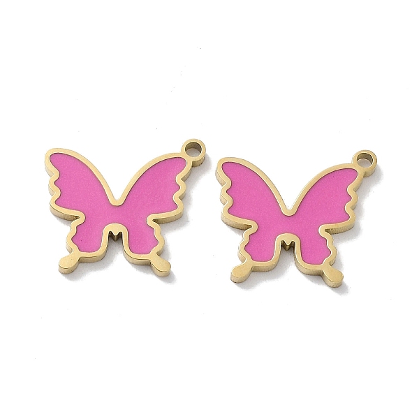 PandaHall Ion Plating(IP) 304 Stainless Steel Pendants, with Enamel, Butterfly Charm, Golden, Hot Pink, 13.5x15x1.5mm, Hole: 1.4mm Stainless...
PandaHall Ion Plating(IP) 304 Stainless Steel Pendants, with Enamel, Butterfly Charm, Golden, Hot Pink, 13.5x15x1.5mm, Hole: 1.4mm Stainless...