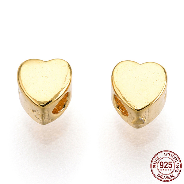 PandaHall 925 Sterling Silver Beads, Heart, Nickel Free, with S925 Stamp, Real 18K Gold Plated, 3.3x3.1x2.5mm, Hole: 1.2mm Sterling Silver...
PandaHall 925 Sterling Silver Beads, Heart, Nickel Free, with S925 Stamp, Real 18K Gold Plated, 3.3x3.1x2.5mm, Hole: 1.2mm Sterling Silver...