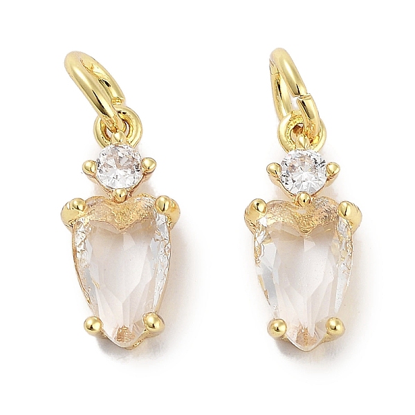 PandaHall Brass Micro Pave Cubic Zirconia Charms, with Jump Ring, Heart, Real 18K Gold Plated, Clear, 13x6x3mm, Hole: 3mm Brass+Cubic...
PandaHall Brass Micro Pave Cubic Zirconia Charms, with Jump Ring, Heart, Real 18K Gold Plated, Clear, 13x6x3mm, Hole: 3mm Brass+Cubic...