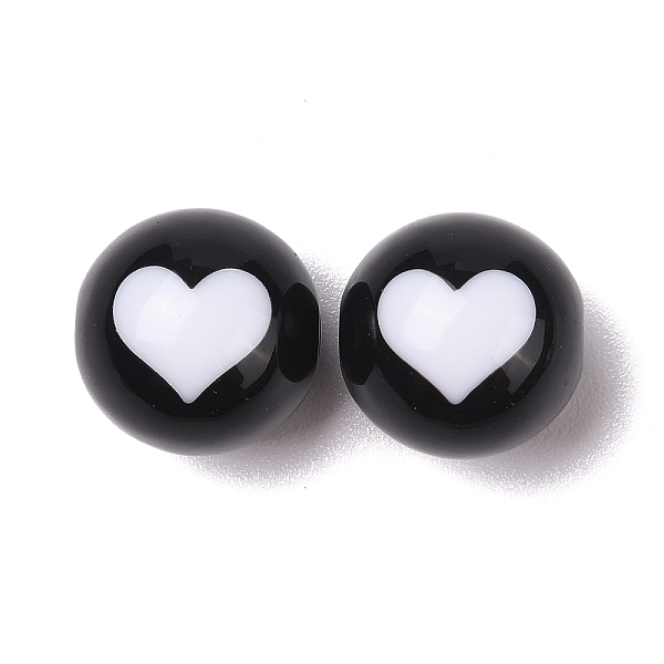 PandaHall Two-Tone Acrylic Beads, Round, Heart, 15.5x15.5mm, Hole: 2.5mm,217pc/500g Acrylic Heart Black
PandaHall Two-Tone Acrylic Beads, Round, Heart, 15.5x15.5mm, Hole: 2.5mm,217pc/500g Acrylic Heart Black