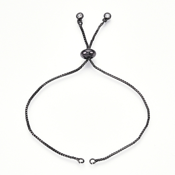 PandaHall Rack Plating Adjustable Brass Slider Bracelet Making, with Cubic Zirconia, Long-Lasting Plated, Gunmetal, Single Chain Length...
PandaHall Rack Plating Adjustable Brass Slider Bracelet Making, with Cubic Zirconia, Long-Lasting Plated, Gunmetal, Single Chain Length...