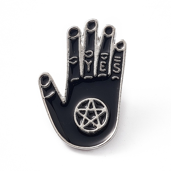 PandaHall Enamel Pin, Alloy Badge for Backpack Clothing, Platinum, Palm Pattern, 28x18x2mm, Pin: 1mm Alloy+Enamel Palm Black
PandaHall Enamel Pin, Alloy Badge for Backpack Clothing, Platinum, Palm Pattern, 28x18x2mm, Pin: 1mm Alloy+Enamel Palm Black