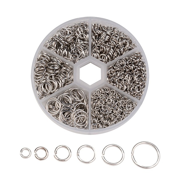 PandaHall 1 Box of Iron Jump Rings, Mixed Size, Open Jump Rings, Platinum, 18~21 Gauge, 4~10x0.7~1mm, Inner Diameter: 2.6~8mm, about...
PandaHall 1 Box of Iron Jump Rings, Mixed Size, Open Jump Rings, Platinum, 18~21 Gauge, 4~10x0.7~1mm, Inner Diameter: 2.6~8mm, about...