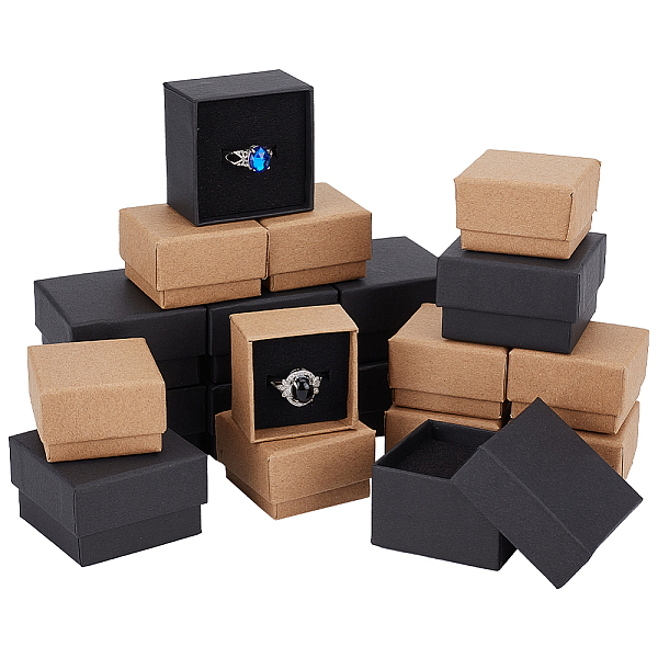 PandaHall 48Pcs 2 Styles Square Kraft Paper Cardboard Jewelry Ring Boxes, with Sponge Inside, Mixed Color, 4~5.1x4~5.1x2.8~3.2mm..., Multicolor
PandaHall 48Pcs 2 Styles Square Kraft Paper Cardboard Jewelry Ring Boxes, with Sponge Inside, Mixed Color, 4~5.1x4~5.1x2.8~3.2mm..., Multicolor