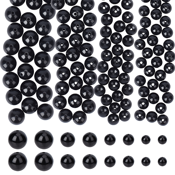 PandaHall 4 Style Opaque Acrylic Beads, Round, Black, 10~20x9~19mm, Hole: 1.8~3mm, 300pcs/box Acrylic Round Black
PandaHall 4 Style Opaque Acrylic Beads, Round, Black, 10~20x9~19mm, Hole: 1.8~3mm, 300pcs/box Acrylic Round Black