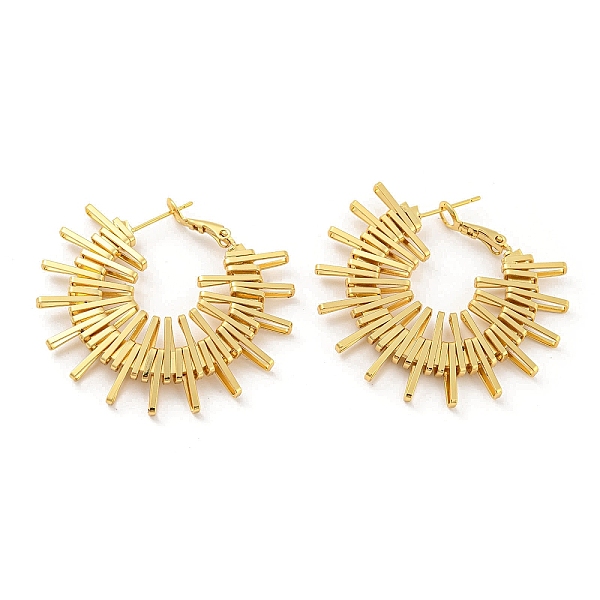 PandaHall Rack Plating Brass Sun Hoop Earrings, Long-Lasting Plated, Cadmium Free & Lead Free, Real 18K Gold Plated, 40x44x3mm Brass Sun
PandaHall Rack Plating Brass Sun Hoop Earrings, Long-Lasting Plated, Cadmium Free & Lead Free, Real 18K Gold Plated, 40x44x3mm Brass Sun