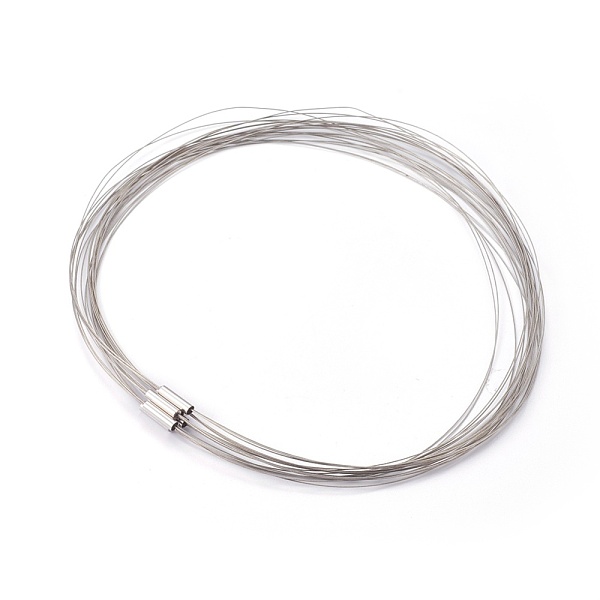PandaHall Tiger Tail Wire Necklace Making, with Magnetic Clasps, Stainless Steel Color, Raw, 145~150x0.38mm Steel Silver
PandaHall Tiger Tail Wire Necklace Making, with Magnetic Clasps, Stainless Steel Color, Raw, 145~150x0.38mm Steel Silver