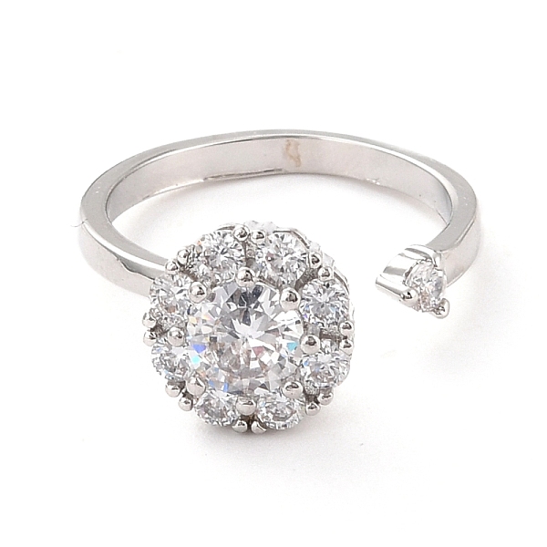 PandaHall Flat Round Rotatable Open Ring for Women, Brass Cubic Zirconia Fidget Spinner Rings, Adjustable Relieve Stress Cuff Ring, Platinum..., Clear
PandaHall Flat Round Rotatable Open Ring for Women, Brass Cubic Zirconia Fidget Spinner Rings, Adjustable Relieve Stress Cuff Ring, Platinum..., Clear