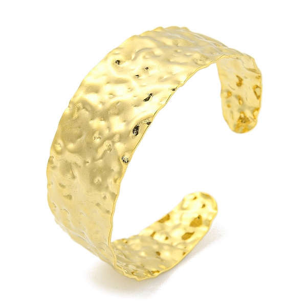 PandaHall Ion Plating(IP) 304 Stainless Steel Textured Open Cuff Bangles for Women, Real 18K Gold Plated, Inner Diameter: 2-1/4 inch(5.6cm)...
PandaHall Ion Plating(IP) 304 Stainless Steel Textured Open Cuff Bangles for Women, Real 18K Gold Plated, Inner Diameter: 2-1/4 inch(5.6cm)...