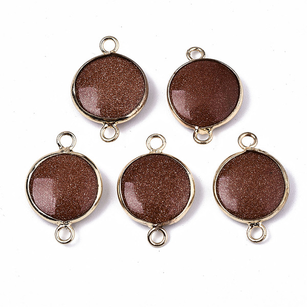 PandaHall Synthetic Goldstone Links Connectors, with Light Gold Plated Brass Findings, Flat Round, 23~25.5x15~17.5x4~7mm, Hole: 2mm...
PandaHall Synthetic Goldstone Links Connectors, with Light Gold Plated Brass Findings, Flat Round, 23~25.5x15~17.5x4~7mm, Hole: 2mm...