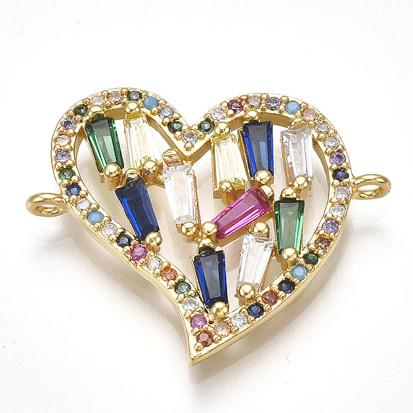 PandaHall Brass Cubic Zirconia Links, Heart, Colorful, Golden, 20x24x3mm, Hole: 1.2mm Brass+Cubic Zirconia Heart
PandaHall Brass Cubic Zirconia Links, Heart, Colorful, Golden, 20x24x3mm, Hole: 1.2mm Brass+Cubic Zirconia Heart