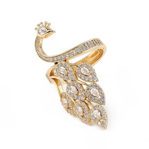 PandaHall Clear Cubic Zirconia Peacock Adjustable Ring, Brass Jewelry for Women, Lead Free & Cadmium Free, Real 18K Gold Plated, Inner...
PandaHall Clear Cubic Zirconia Peacock Adjustable Ring, Brass Jewelry for Women, Lead Free & Cadmium Free, Real 18K Gold Plated, Inner...