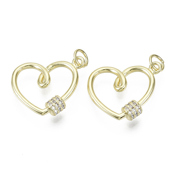 PandaHall Brass Micro Pave Cubic Zirconia Pendants, with Jump Rings, Nickel Free, Heart, Clear, Real 18K Gold Plated, 15.5x19x4mm, Jump Ring...
PandaHall Brass Micro Pave Cubic Zirconia Pendants, with Jump Rings, Nickel Free, Heart, Clear, Real 18K Gold Plated, 15.5x19x4mm, Jump Ring...