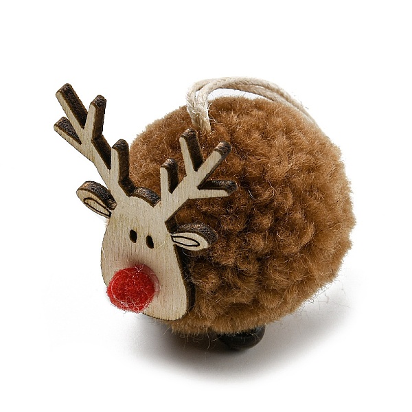 PandaHall Christmas Themed Plush & Wood Deer Ball Pendant Decoration, Jute Rope Hanging Ornament, Peru, 108mm Wood Deer Brown
PandaHall Christmas Themed Plush & Wood Deer Ball Pendant Decoration, Jute Rope Hanging Ornament, Peru, 108mm Wood Deer Brown