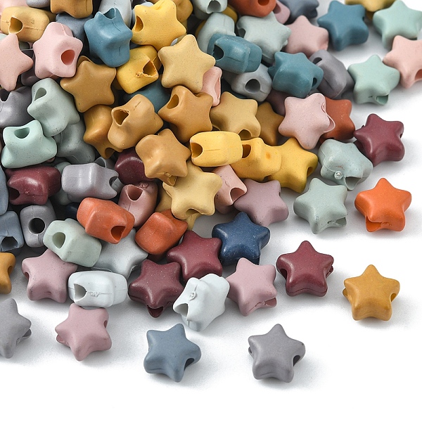 PandaHall Spray Painted Opaque Acrylic Beads, Star, Mixed Color, 8.5x9.5x5mm, Hole: 2mm, 50g/bag Acrylic Star Multicolor
PandaHall Spray Painted Opaque Acrylic Beads, Star, Mixed Color, 8.5x9.5x5mm, Hole: 2mm, 50g/bag Acrylic Star Multicolor