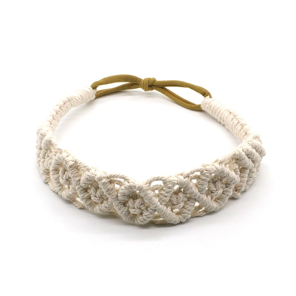PandaHall Solid Color Hand Braided Cotton Rope Elastic Headband, Woman Casual Boho Hair Accessories for Yoga, Antique White, Inner Diameter...
PandaHall Solid Color Hand Braided Cotton Rope Elastic Headband, Woman Casual Boho Hair Accessories for Yoga, Antique White, Inner Diameter...