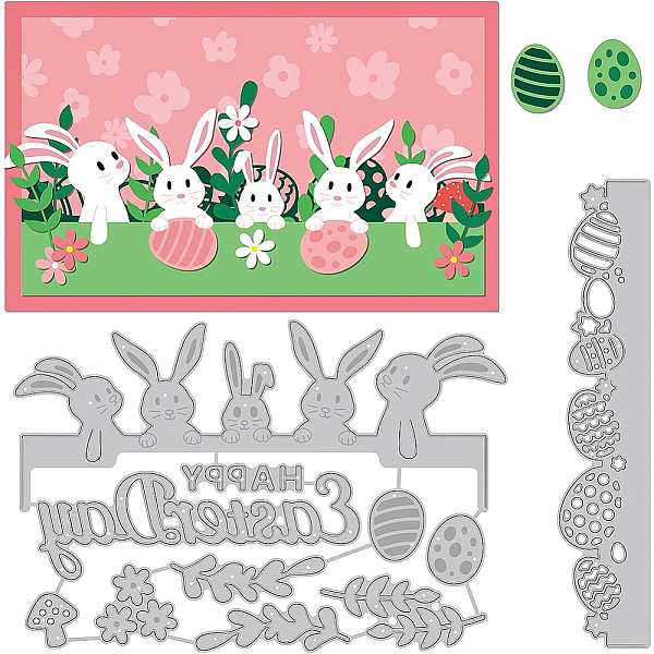 PandaHall BENECREAT 2Pcs Happy Easter Day Cutting Dies Stencils, Rabbit Grass Egg Pattern Carbon Steel Stencil Templates for Scrapbooking...
PandaHall BENECREAT 2Pcs Happy Easter Day Cutting Dies Stencils, Rabbit Grass Egg Pattern Carbon Steel Stencil Templates for Scrapbooking...