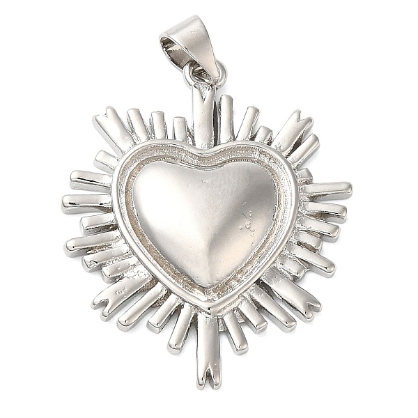 PandaHall Brass Pendants, Heart, Platinum, 30x24x4mm, Hole: 4x5mm Brass Heart
PandaHall Brass Pendants, Heart, Platinum, 30x24x4mm, Hole: 4x5mm Brass Heart