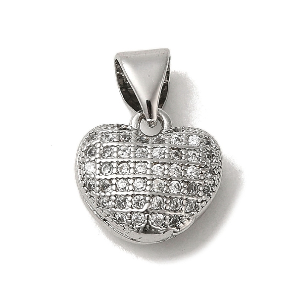 PandaHall Brass Micro Pave Cubic Zirconia Charms, Heart, Platinum, 10.5x10.5x5mm, Hole: 4.5x3.5mm Brass+Cubic Zirconia Heart Clear
PandaHall Brass Micro Pave Cubic Zirconia Charms, Heart, Platinum, 10.5x10.5x5mm, Hole: 4.5x3.5mm Brass+Cubic Zirconia Heart Clear
