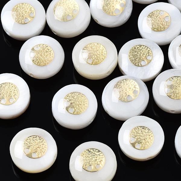 PandaHall Freshwater Shell Beads, Golden Metal Enlaced, Flat Round with Tree, White, 8.5x3.5~5mm, Hole: 0.8mm Freshwater Shell Flat Round...
PandaHall Freshwater Shell Beads, Golden Metal Enlaced, Flat Round with Tree, White, 8.5x3.5~5mm, Hole: 0.8mm Freshwater Shell Flat Round...