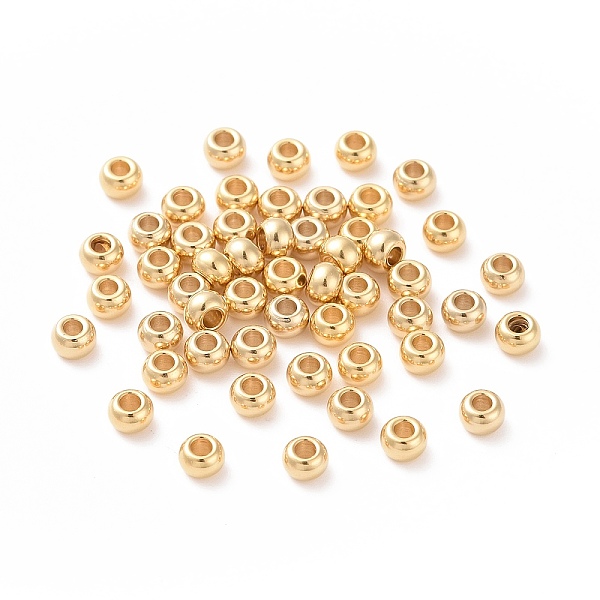 PandaHall 304 Stainless Steel Beads, Round, Real 18K Gold Plated, 5x4mm, Hole: 2mm 304 Stainless Steel Round
PandaHall 304 Stainless Steel Beads, Round, Real 18K Gold Plated, 5x4mm, Hole: 2mm 304 Stainless Steel Round