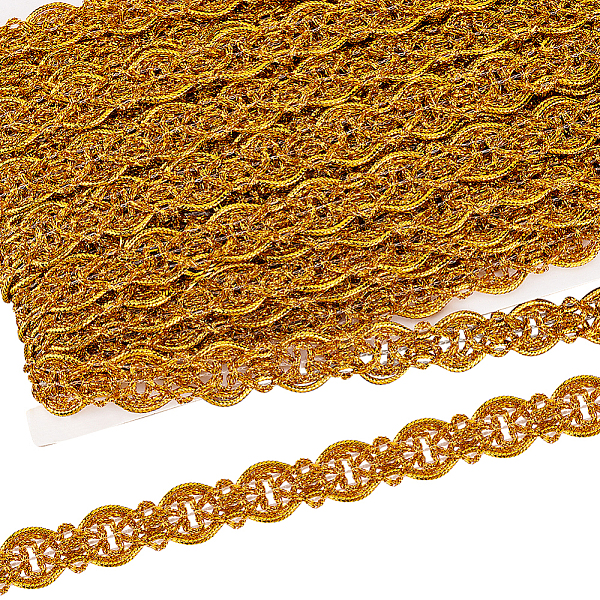 PandaHall Filigree Corrugated Lace Ribbon, Wave Shape, for Clothing Accessories, Gold, 3/4 inch(18mm), about 19.69 Yards(18m)/Card Polyester...
PandaHall Filigree Corrugated Lace Ribbon, Wave Shape, for Clothing Accessories, Gold, 3/4 inch(18mm), about 19.69 Yards(18m)/Card Polyester...